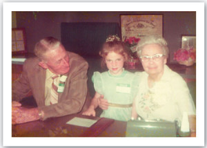 Grandaddy Donnie, Joey, and Grandma Estelle Fail enjoy the 50th Anniversary of the Bay Springs Phone Company in 1973.