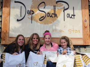 The Freeze girls have been shopping at Starkville’s favorite boutique, Deep South Pout, that supports the amazing Reclaimed ministry. Their passion for helping others transcends college rivalry.