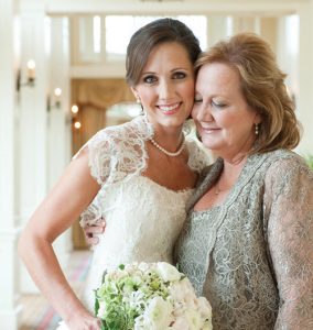 Grace and Darlene on her youngest daughter's wedding day.