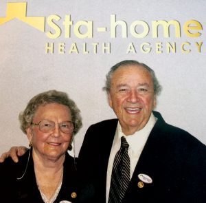 Joyce with her husband and business partner, the late Vic Carraci.
