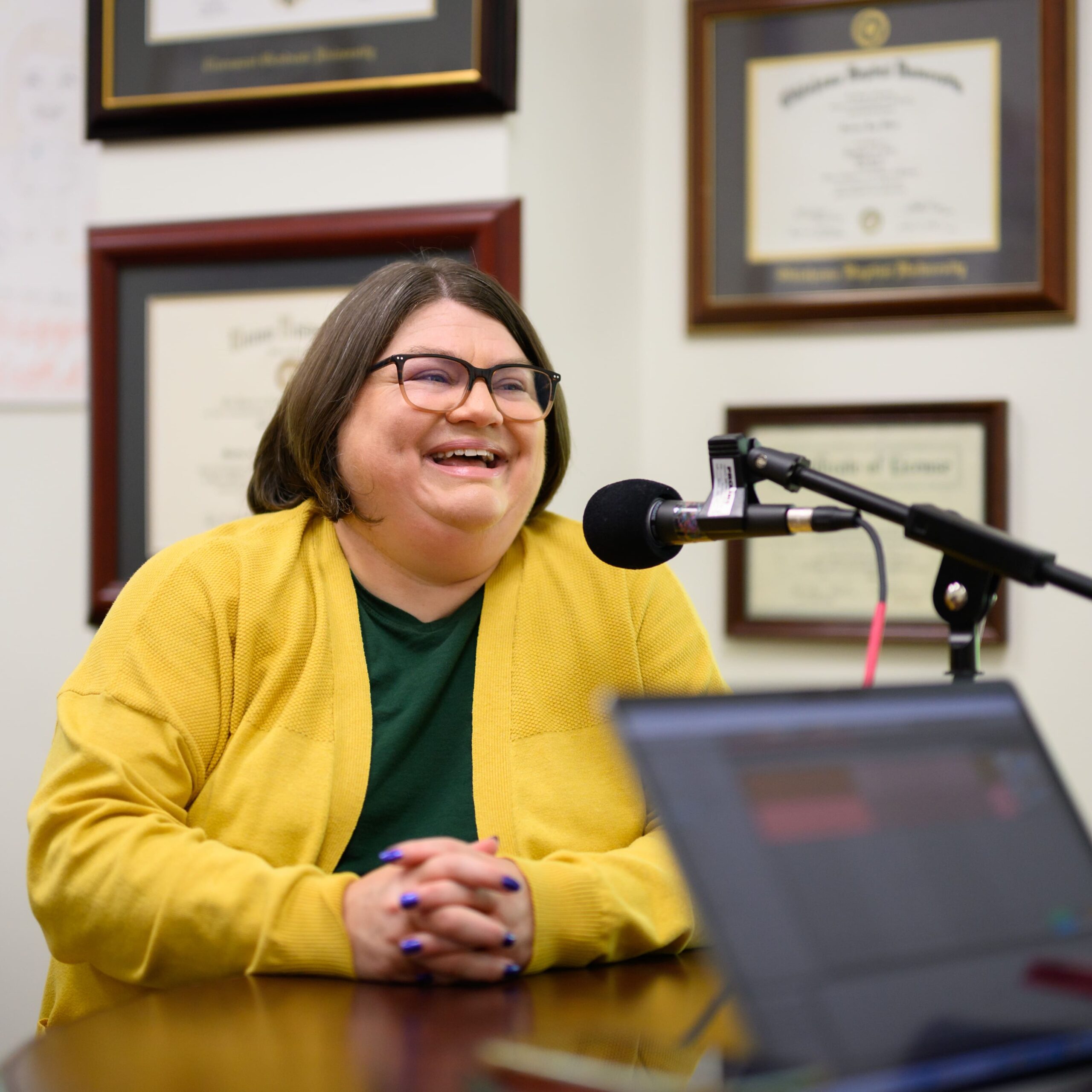 Dr. Kristen White in her office