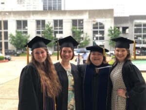 Dr. Kristen White with Belhaven University grads