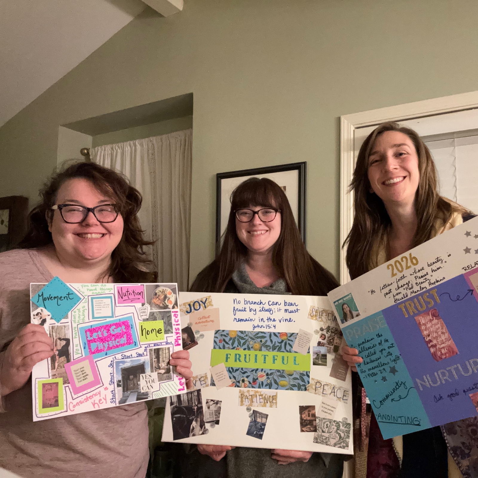 Friends with vision boards