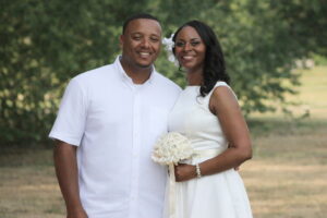 Marray and TK Harris on their wedding day (1)