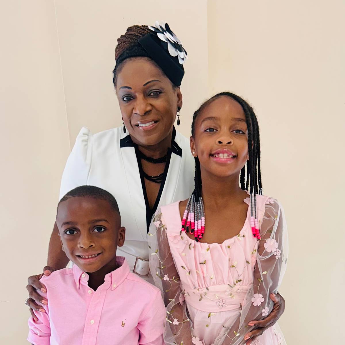 Rochelle Thompson with her godchildren