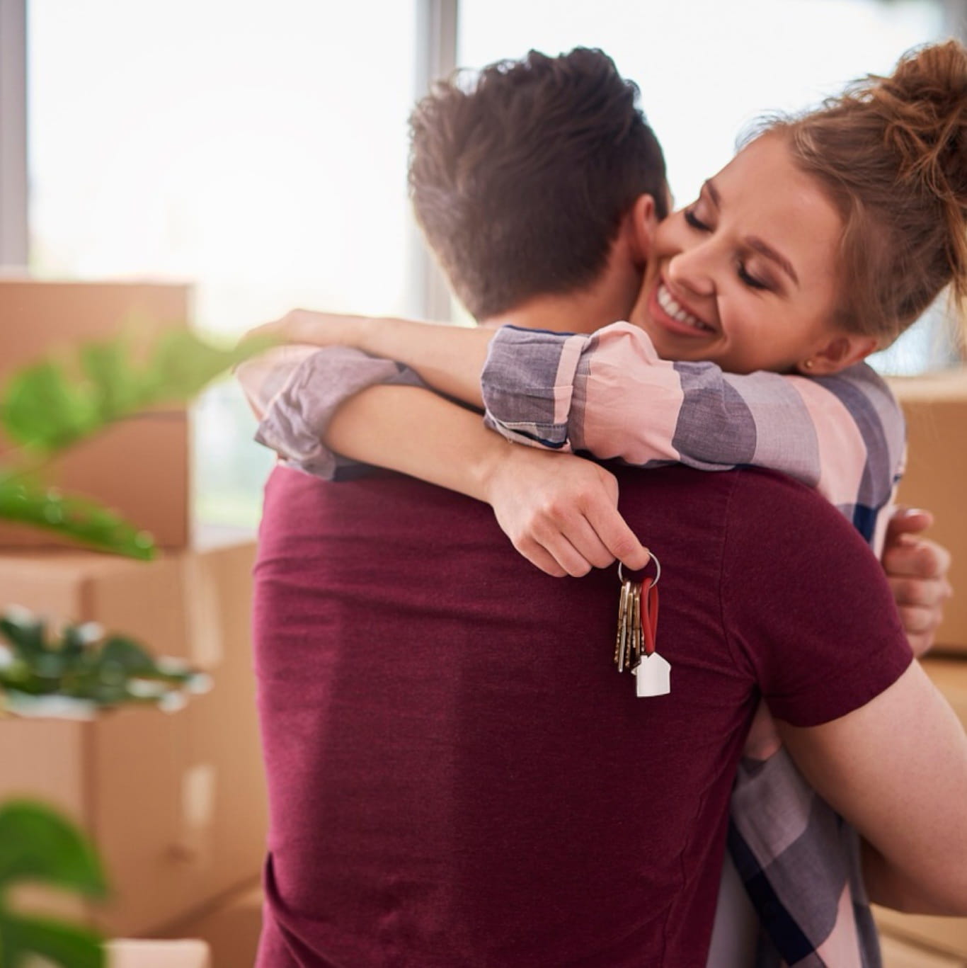 Couple with new house