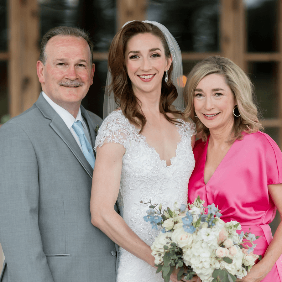 Katie Ginn and parents