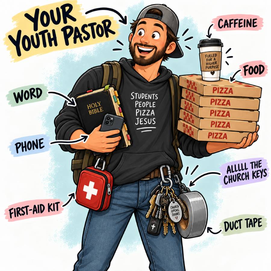 Youth pastor illustration